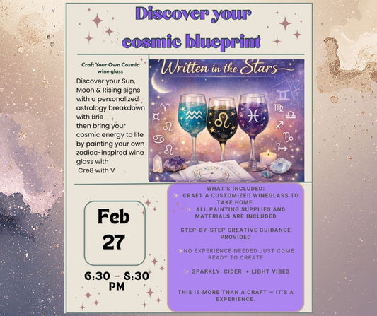 Natal Chart & Wine Glass Painting Night | Mar 27